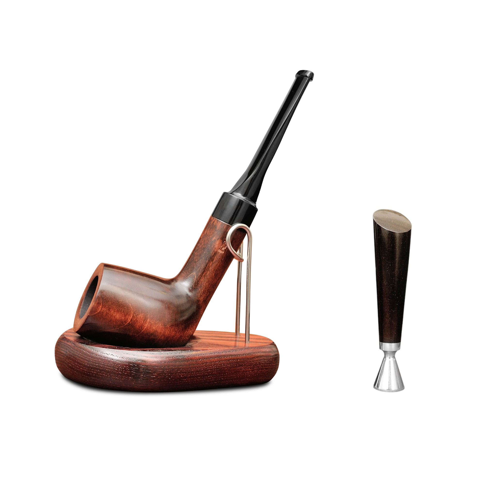 Набор курительная трубка KAFpipe №209 Billiard с подставкой и тампером 140 мм Груша