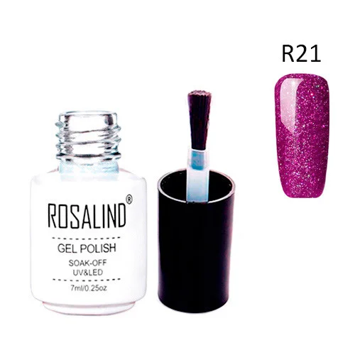 Гель-лак для нігтів Rosalind 7 мл Шіммер R21 Фіолетовий