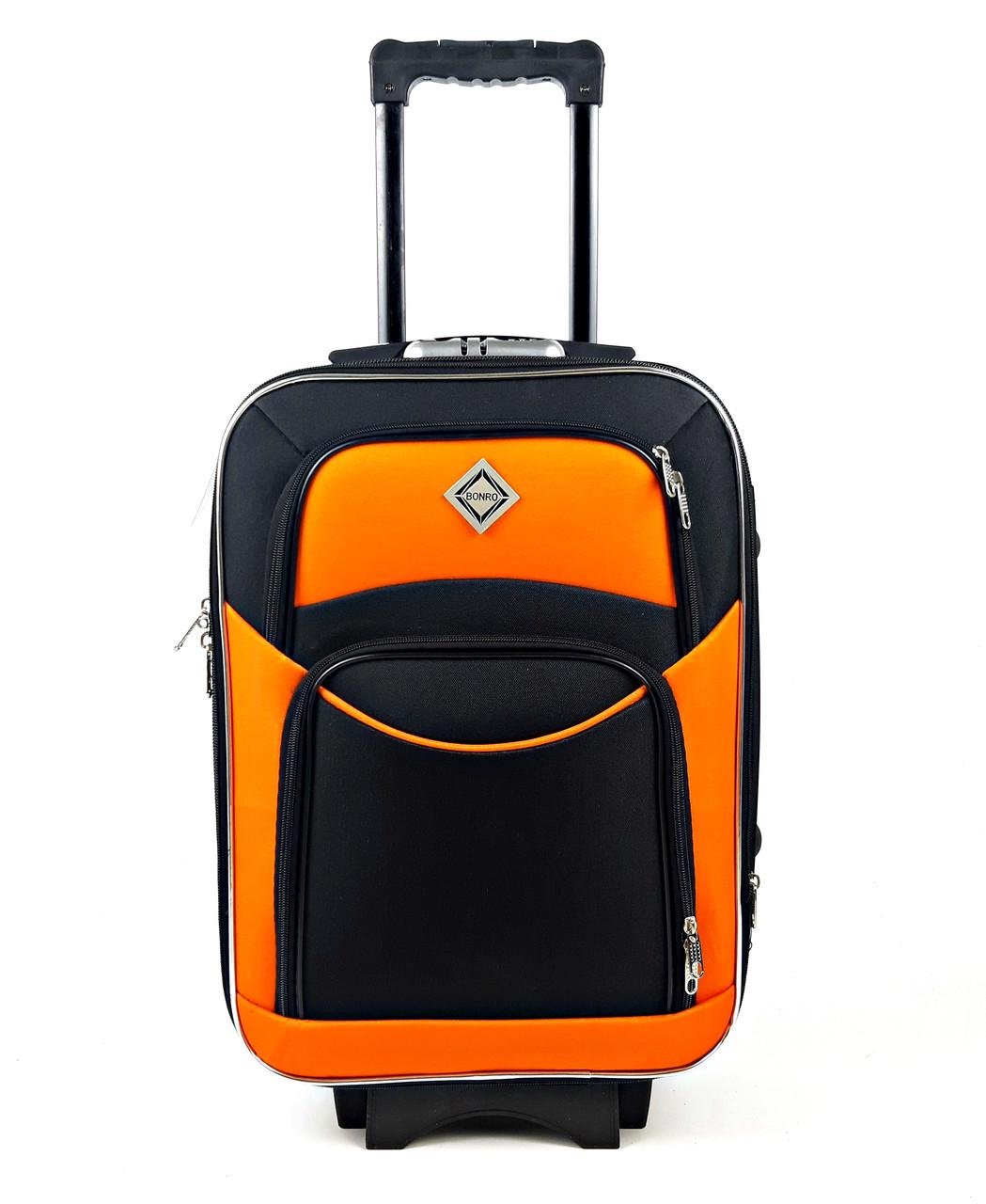 Чемодан на колесах Bonro 55х39х20+5 см 40 л Оранжевый (1209-2)