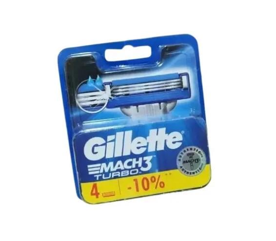 Кассеты сменные для бритья Gillette Mach3 Turbo 4 шт. (34124050)
