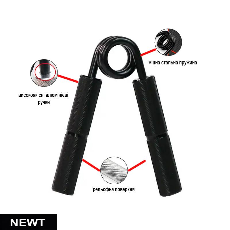 Эспандер кистевой пружинный Newt Professional Gripp 135 кг (NE-W-300BK) - фото 3
