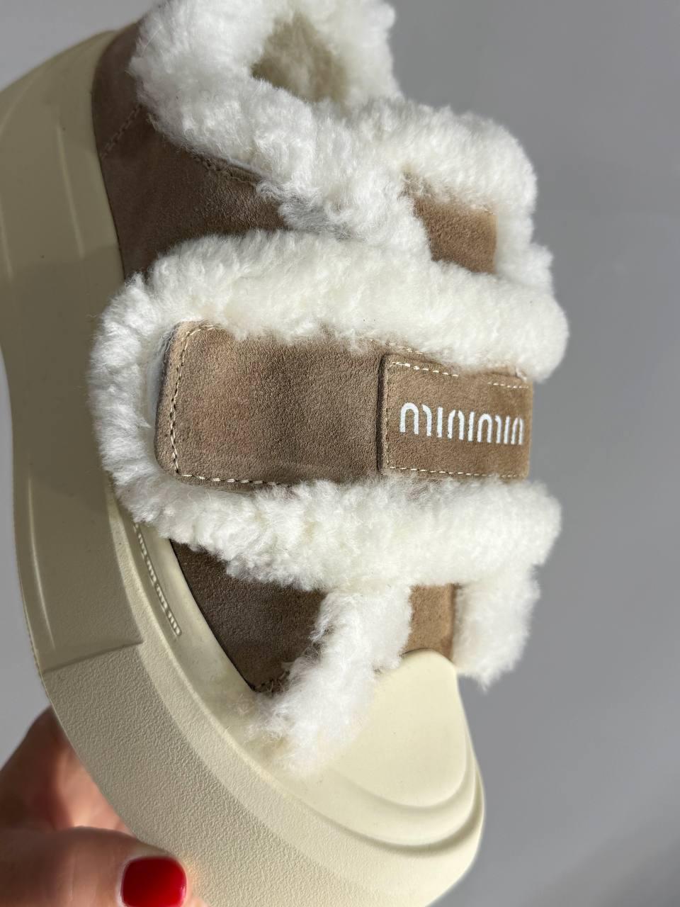 Кеди жіночі Hengji 15-3 з хутром та опушкою на липучці р. 37 Бежевий (5316) - фото 5