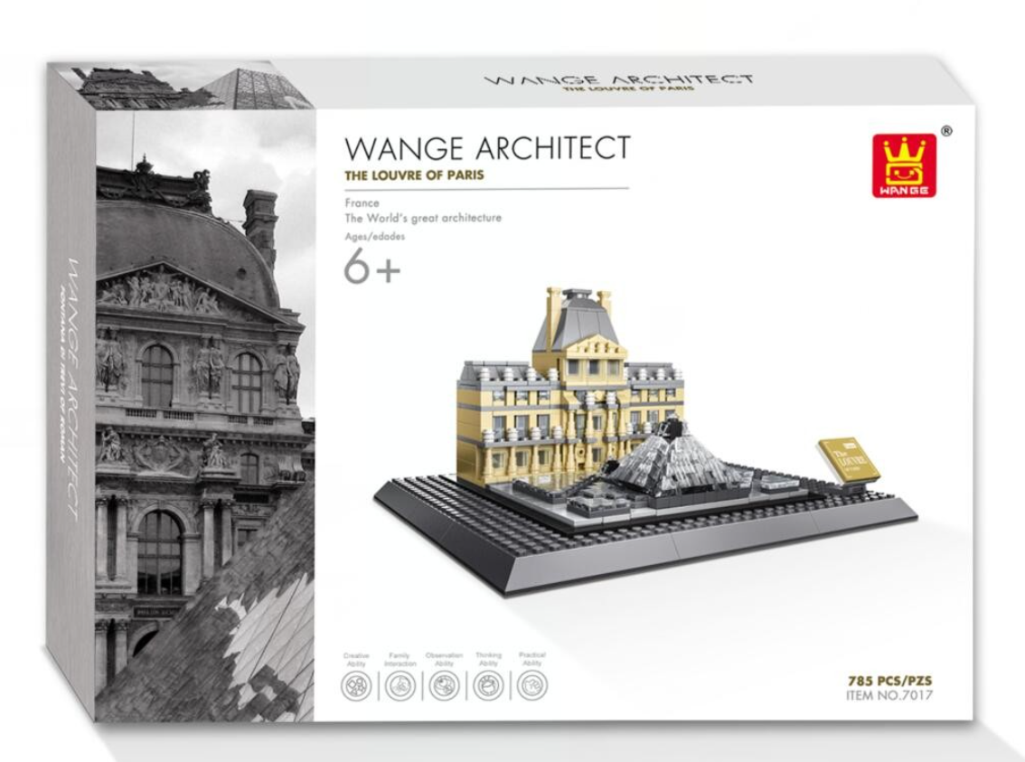 Конструктор 3Д WANGE Архитектура Музей Лувр 4213 The Louvre Of Paris Париж-Франция 3D 785 деталей - фото 8 Конструктор 3Д WANGE Архитектура Музей Лувр 4213 The Louvre Of Paris Париж-Франция 3D 785 деталей - фото 8