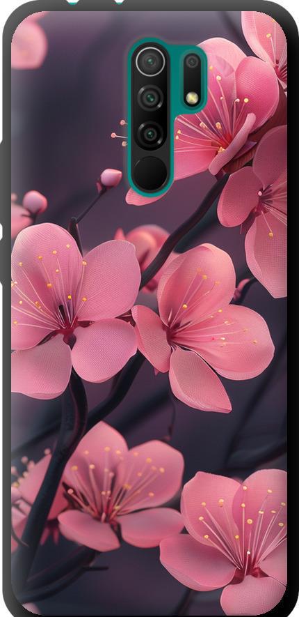 Чехол на Xiaomi Redmi 9 Пурпурная сакура (6075b-2019-42517)