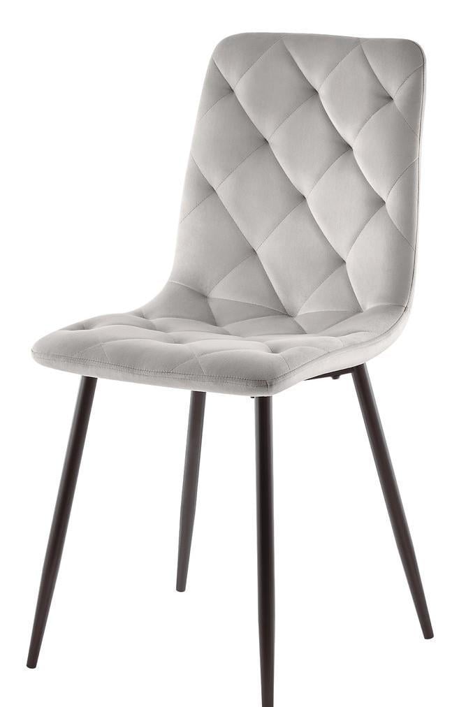 Кухонний стілець ANETTE з металевим каркасом Чорний/Оксамит Сірий (ANETTEGY)