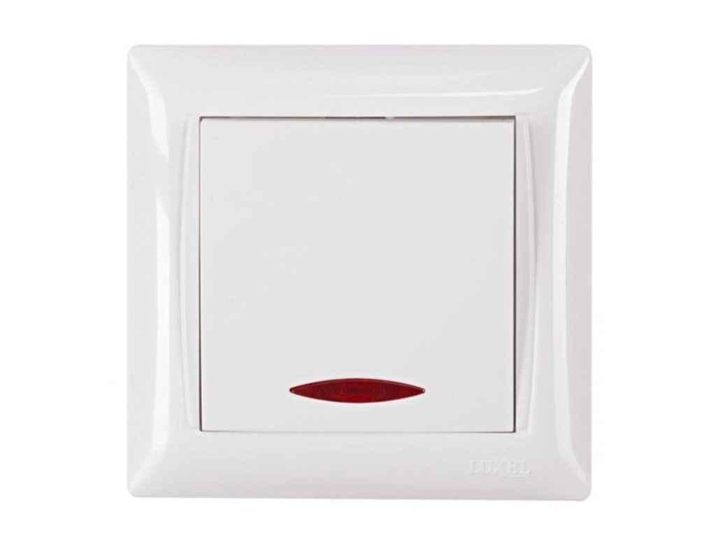 Выключатель с подсветкой Luxel PRIMERA 3005 Белый (1017627)