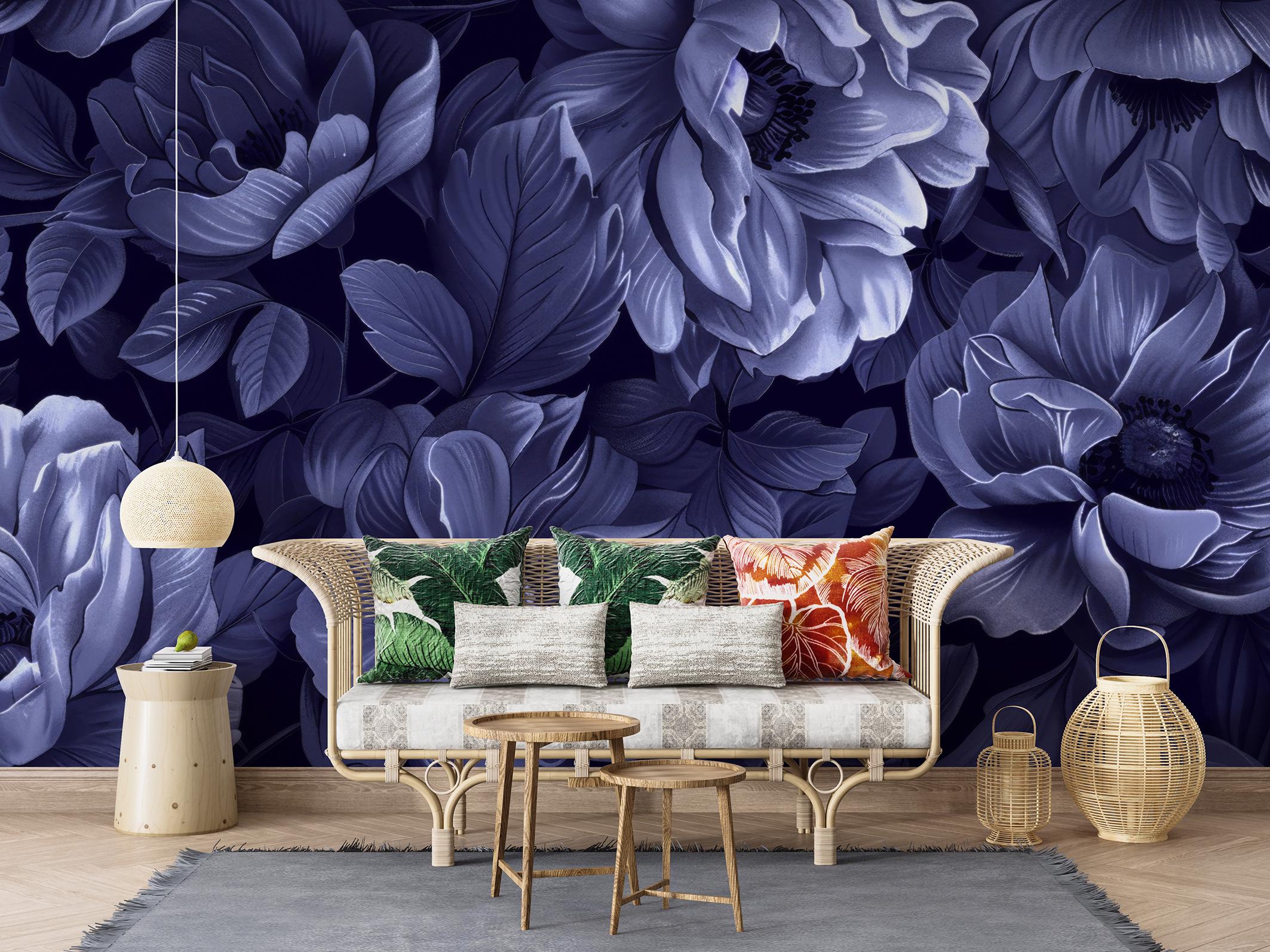 Фотообои флизелиновые Upstream Темно-синие цветы 315х210 см (VINT-012/5) - фото 6 Фотообои флизелиновые Upstream Темно-синие цветы 315х210 см (VINT-012/5) - фото 6