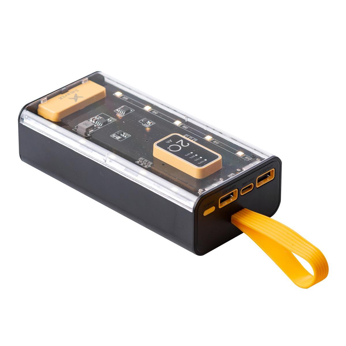 Повербанк Smart X X101 20000 mAh с ремешком и 4 шнурами Черный (100-107-X101)