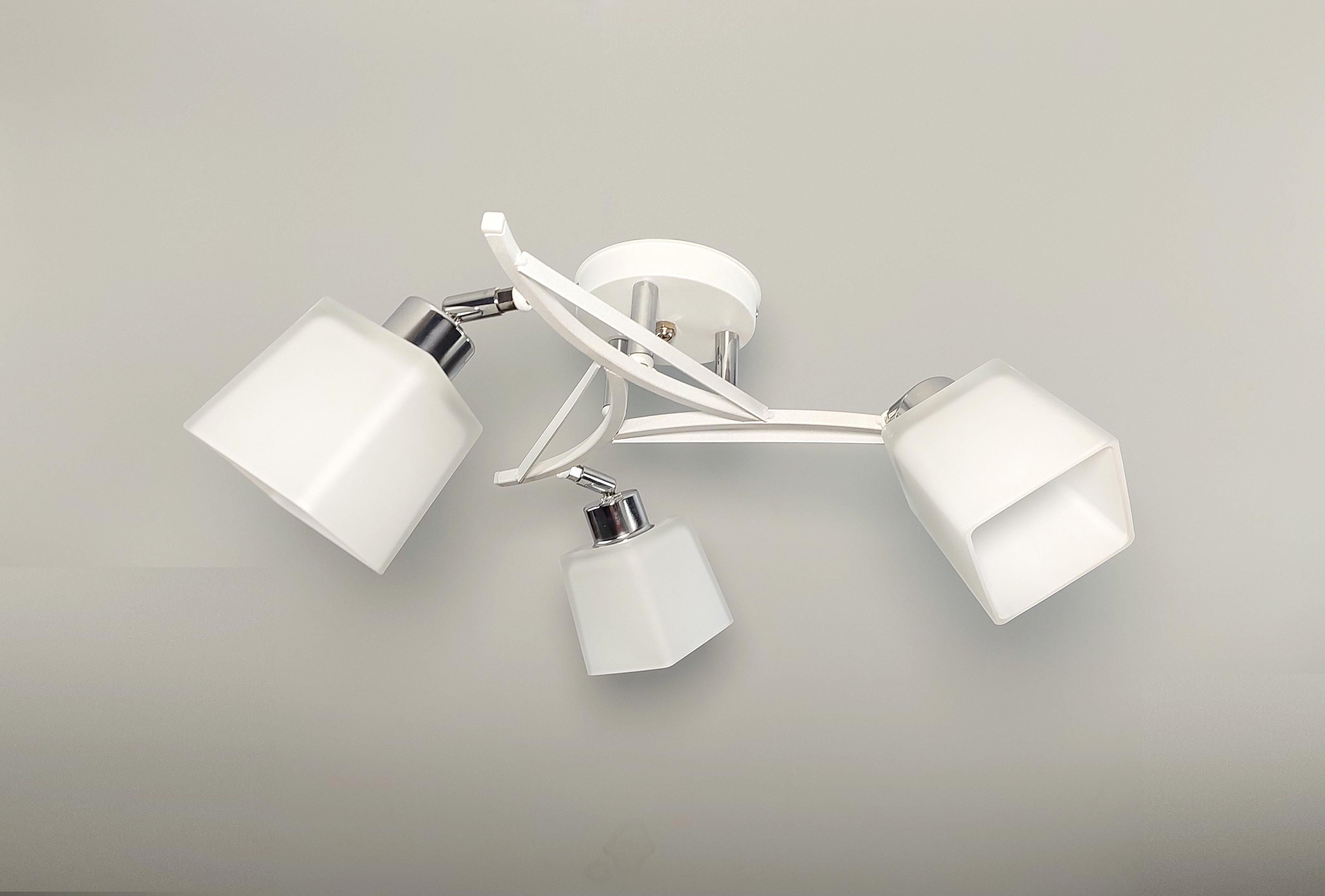 Люстра стельова на 3 поворотних плафона Білий (5371/3)