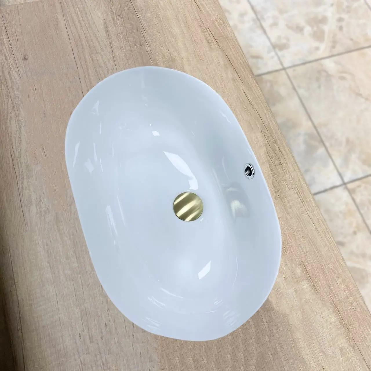 Раковина врізна VBI Mirandola овальна 385x570 мм Білий (RM-VBI-018007) - фото 3 Раковина врізна VBI Mirandola овальна 385x570 мм Білий (RM-VBI-018007) - фото 3