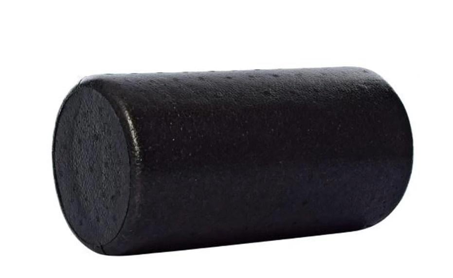 Масажер рулон для йоги Profi гладкий 30-15 см Чорний
