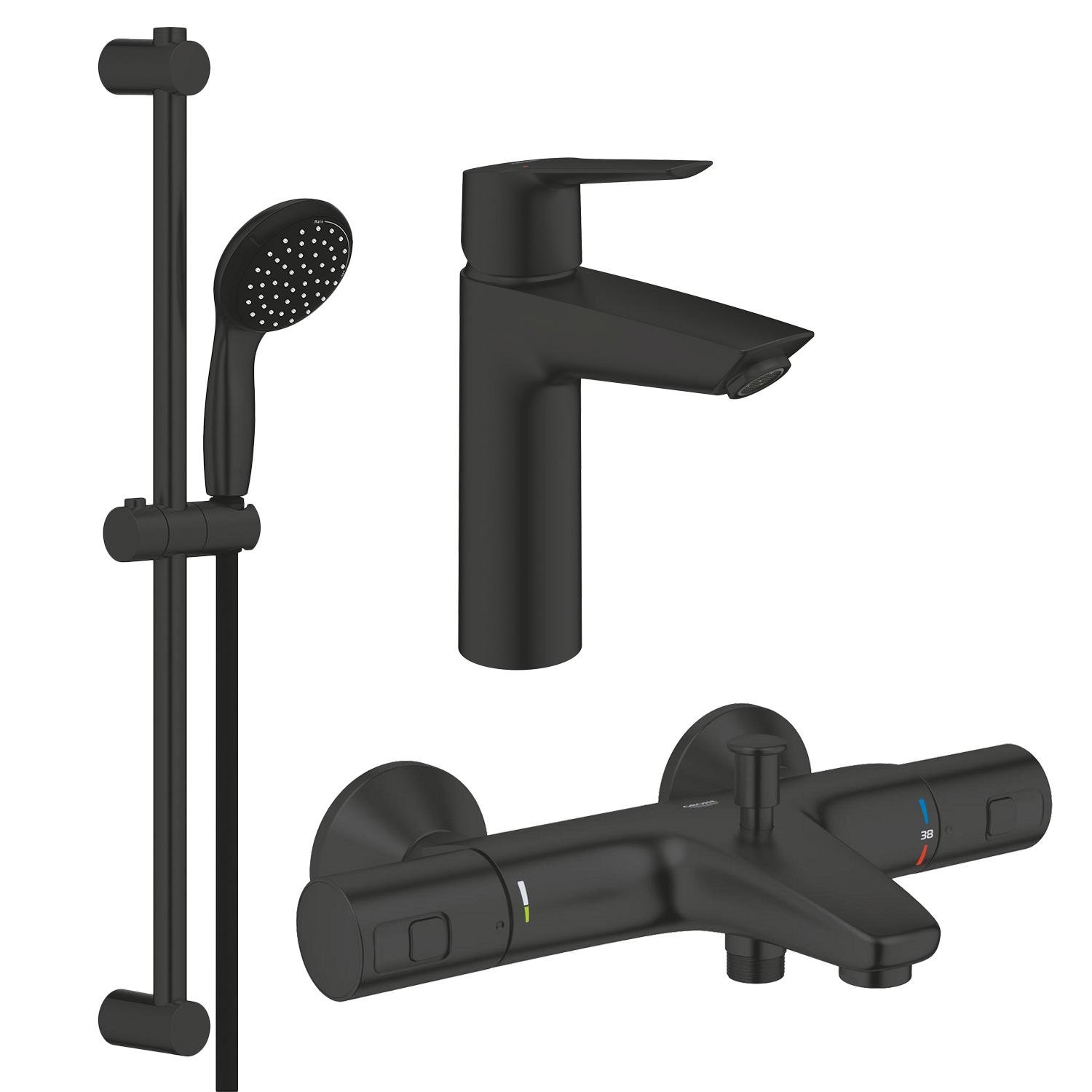 Набор смесителей для ванны Grohe Start UA303304TM Черный (195902)