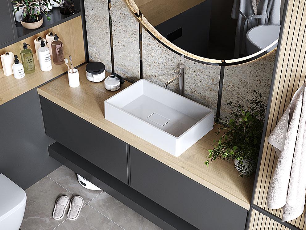Умывальник накладной Luxor Mixen 60 см White (29401265)