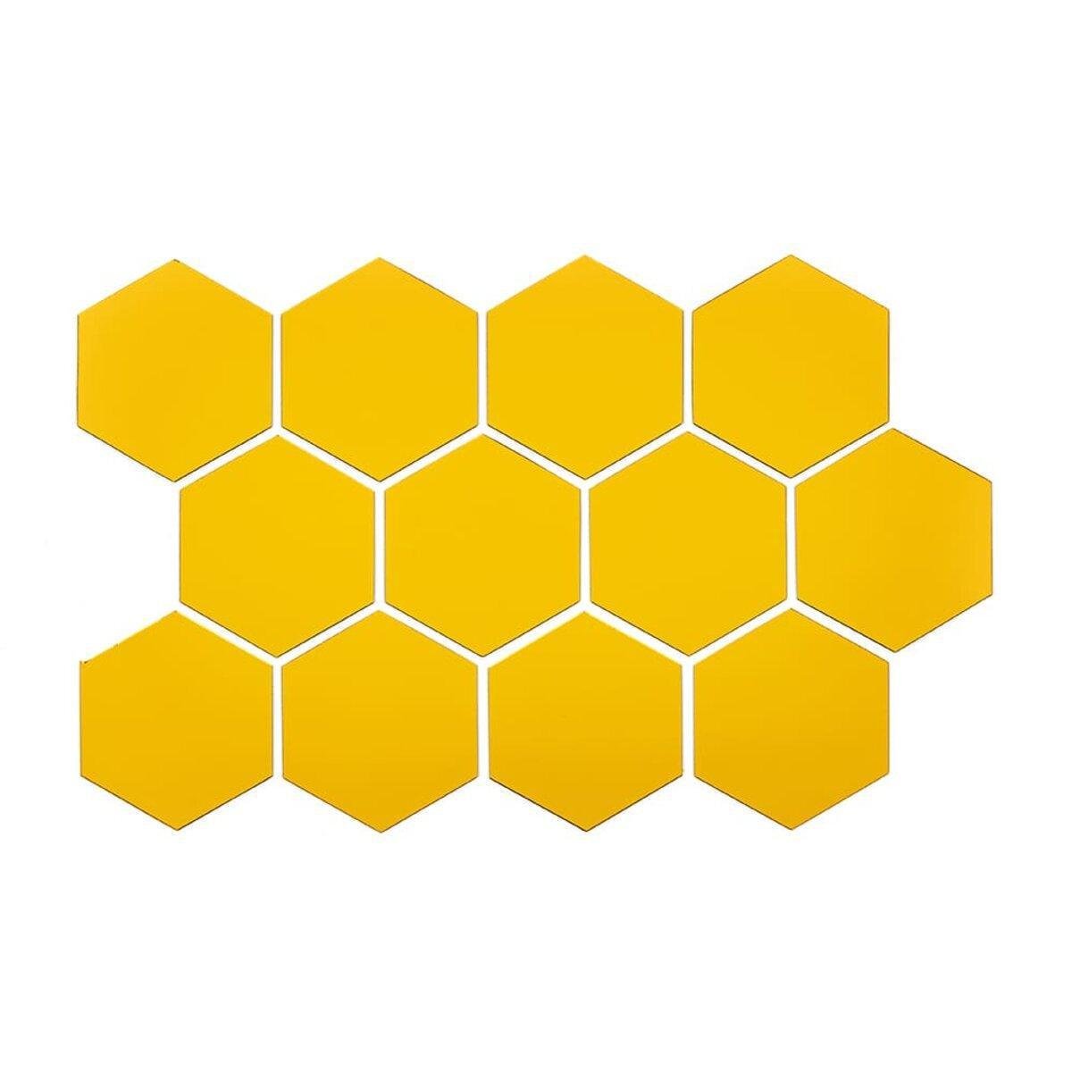 Декор дзеркальний акриловий самоклеючий 85х95 мм 12 шт. Золотий (SW-00002516)