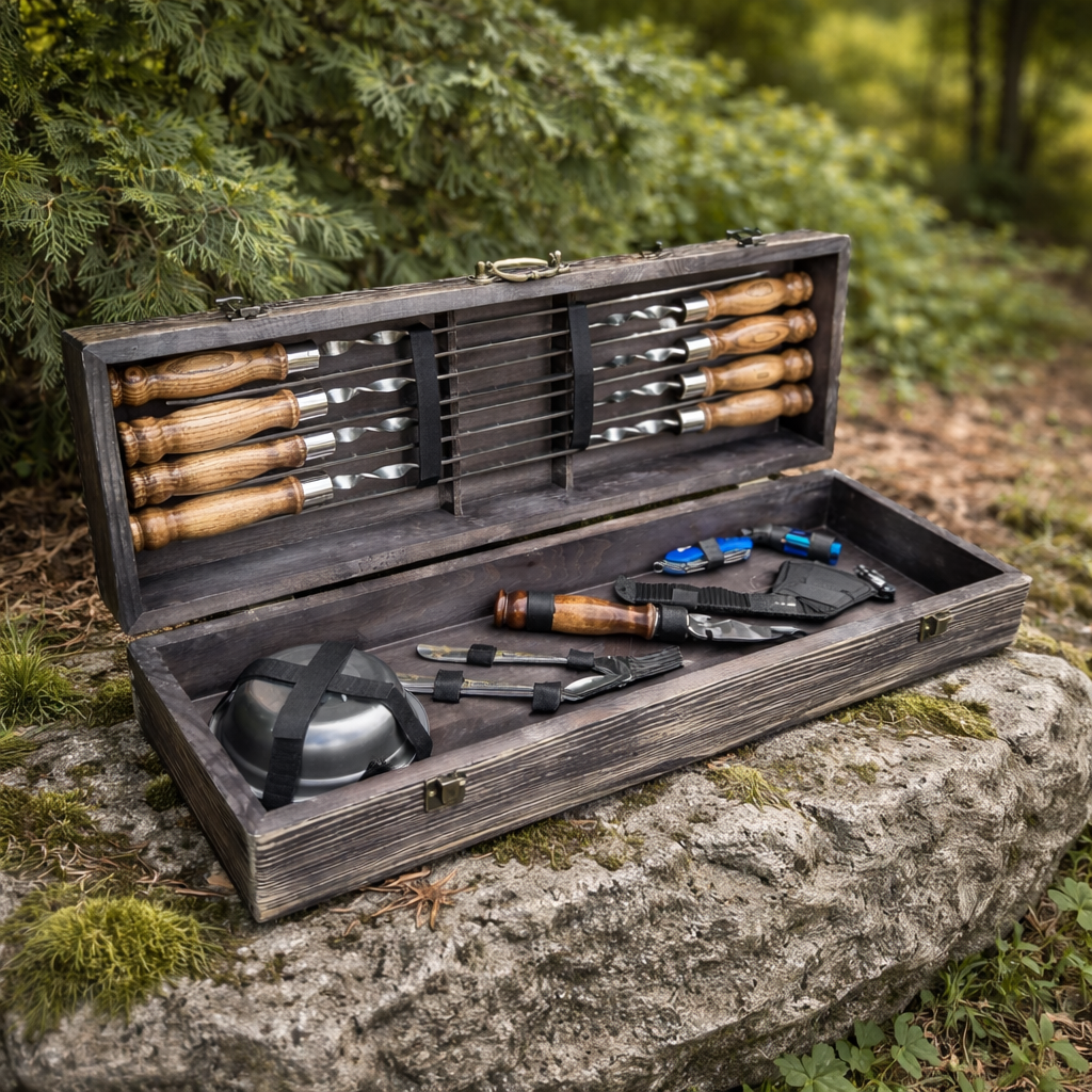 Подарочный набор шампуров Jooki Гетман темная текстура (10243)