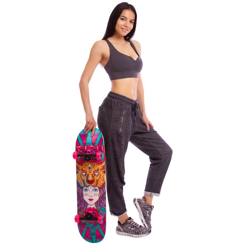 Лонгборд FISH CAPRICORN дерев'яний Червоний (SK-414) - фото 7