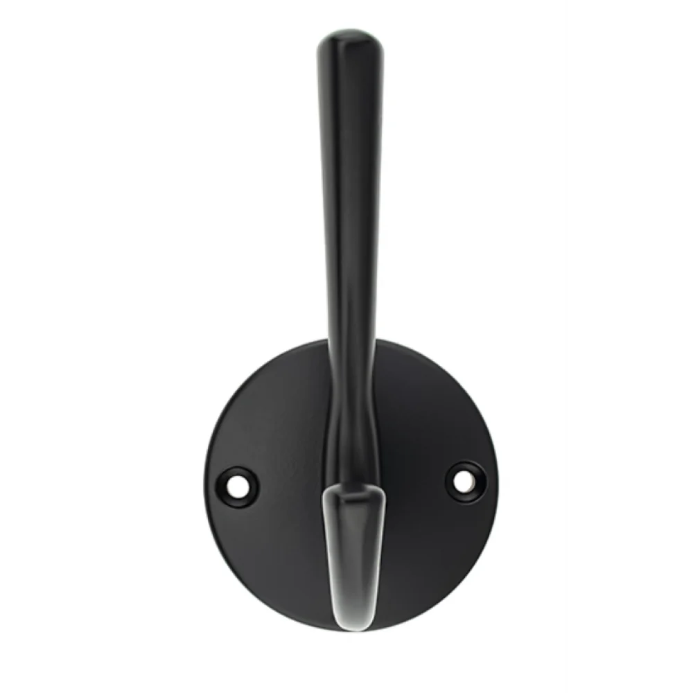 Гачок для одягу меблевий дворожковий Modern 110х60 мм Чорний матовий (MK0473)