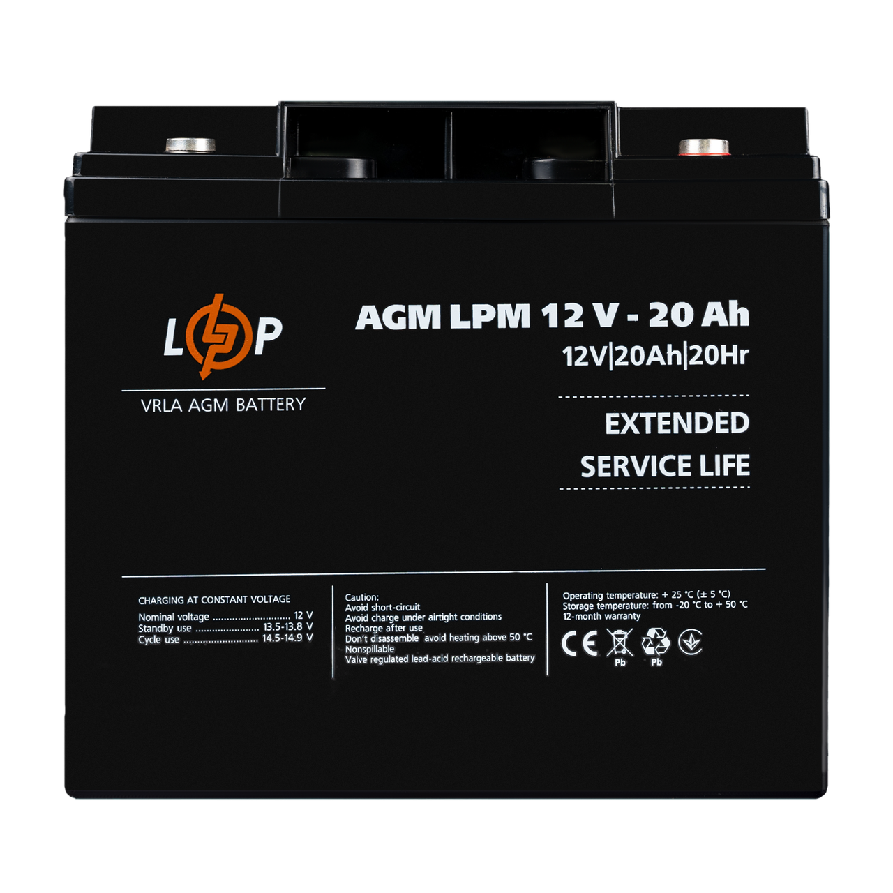 Аккумулятор AGM LPM 12V-20 Ah под болт М5 (28151943) - фото 1 Аккумулятор AGM LPM 12V-20 Ah под болт М5 (28151943) - фото 1