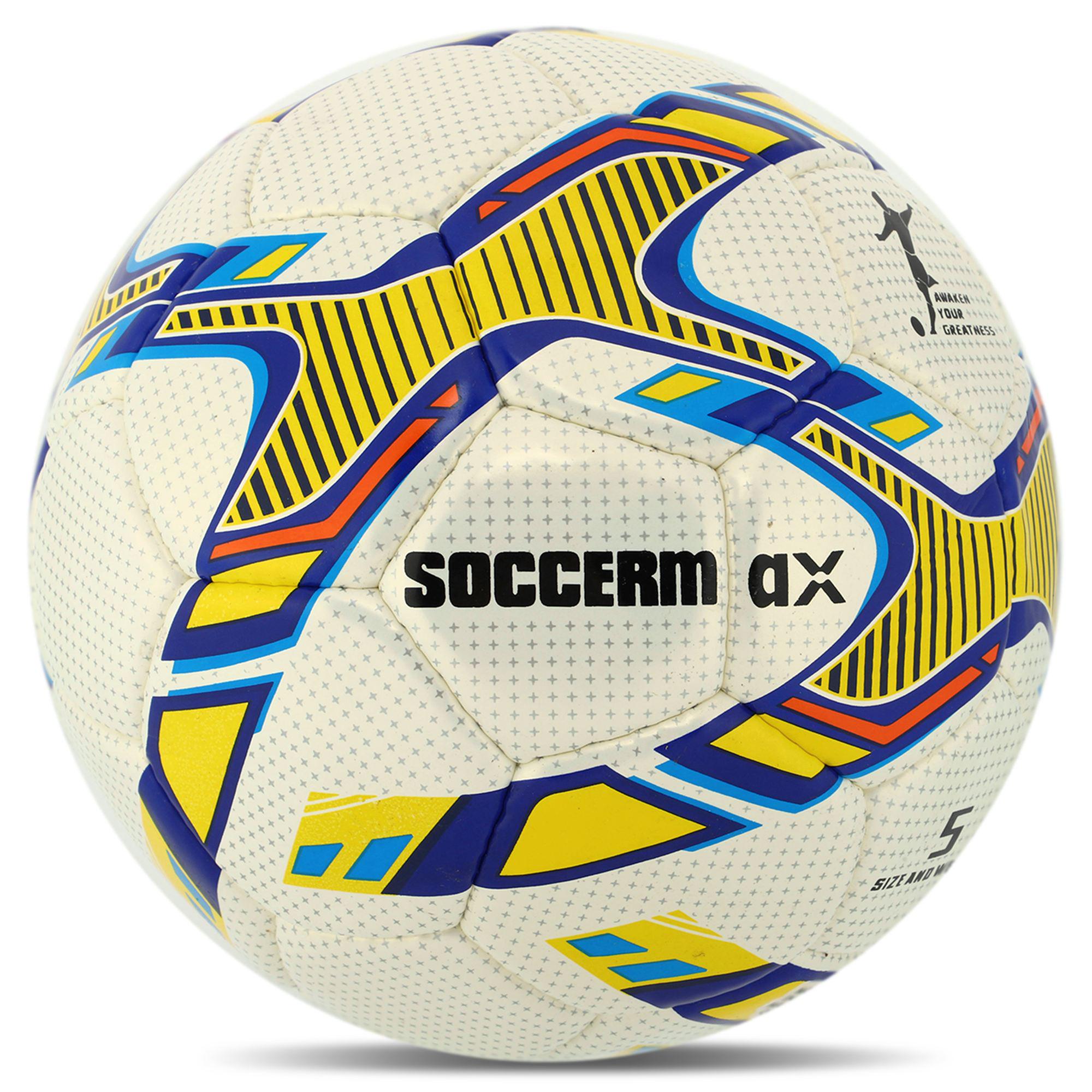 Футбольный мяч SOCCERMAX FB-8065 №5 PU Белый/Желтый