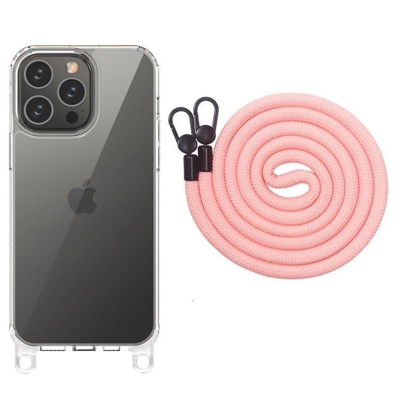 Протиударний Чохол TPU Transparent with Straps для Apple iPhone 13 Pro Max (6.7") Light Pink