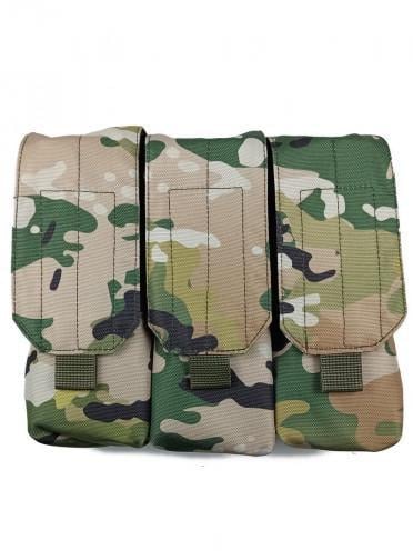 Подсумок под 6 магазинов АК/РПК тройной Мультикам (1409-9)