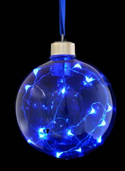 Шар Yes! Fun ⌀ 10 см Синий с LED нитью 15 лампочек Синий (972733)