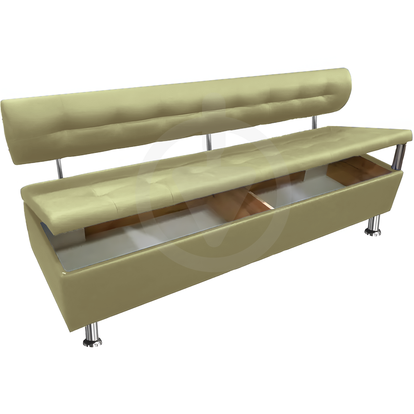 Диван офисный с нишей AVVS для ожидания/приемной 200 см с ножками 14 см Бежевый (25808406) - фото 2