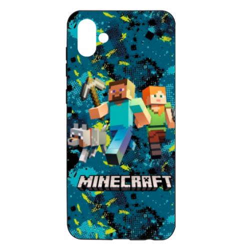 Чехол для Samsung A04 Minecraft Steve Alex And Dog