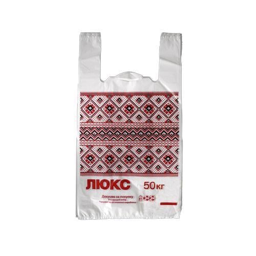 Пакет-майка Luxe Вишиванка 300х530 мм 300 шт. Білий (0831)