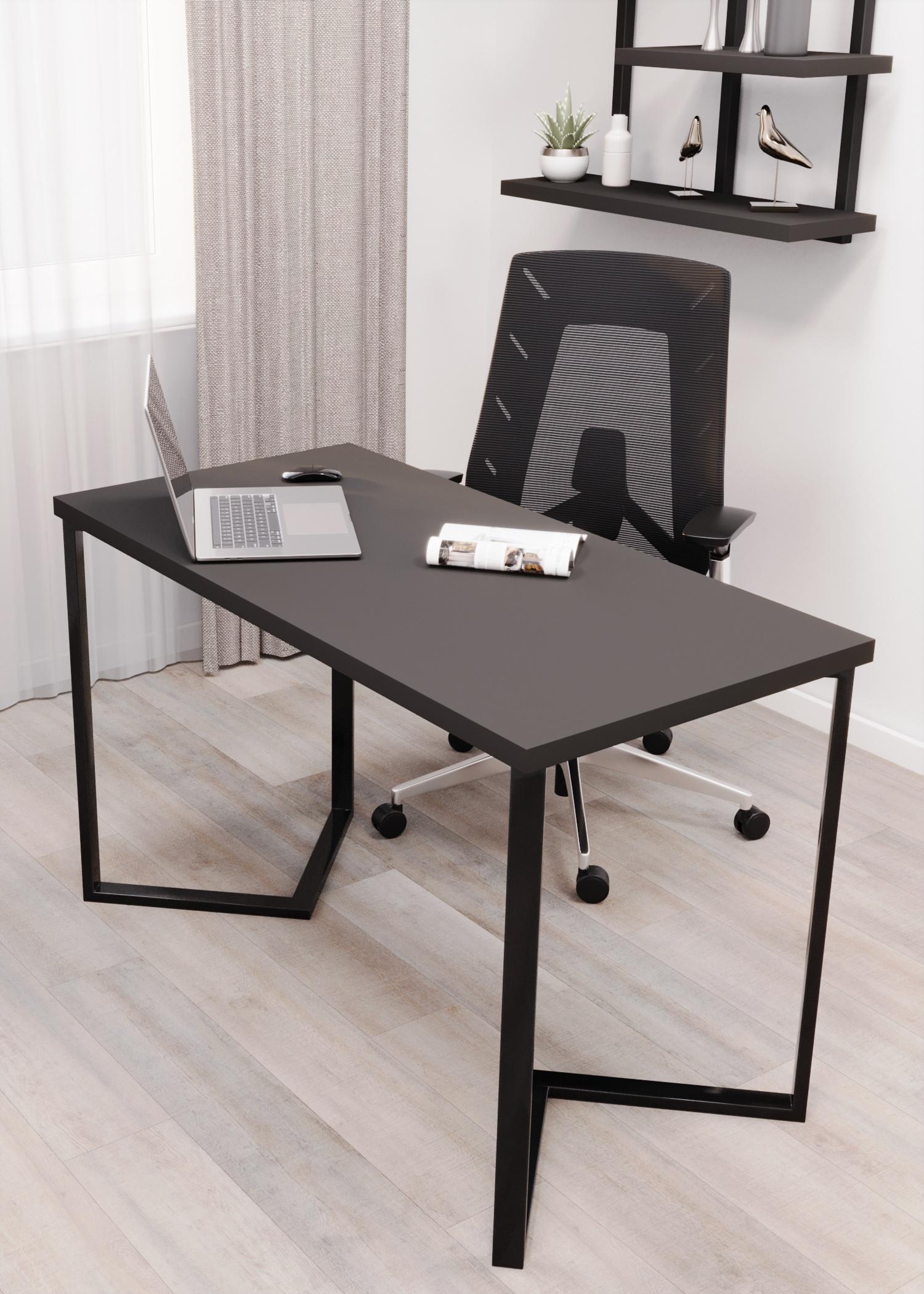 Стол письменный Loft Серия 9 1200х600х32 мм Антрацитовый