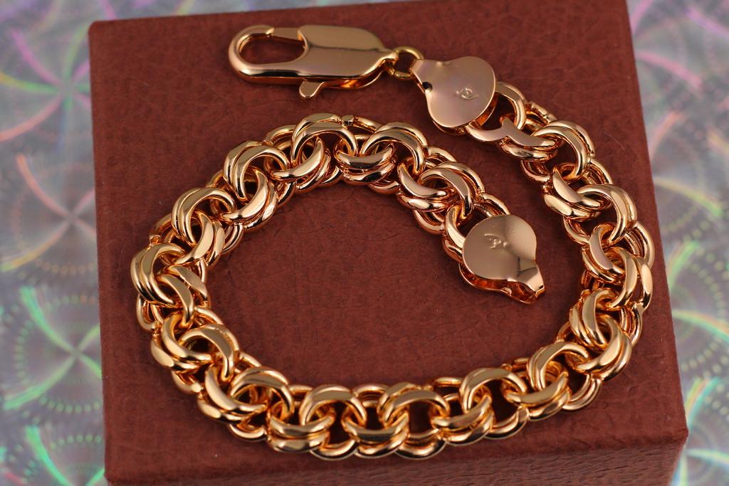 Браслет Xuping Jewelry Бисмарк круглый 25 см 12 мм Золотистый (1806357606)