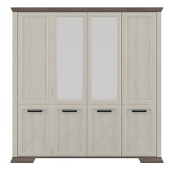 Шафа чотиридверна для одягу розпашна Gerbor Марсель SZF4D в спальню 2158х600х2210 мм Дуб сонома/Ясен (5067) - фото 1 Шафа чотиридверна для одягу розпашна Gerbor Марсель SZF4D в спальню 2158х600х2210 мм Дуб сонома/Ясен (5067) - фото 1