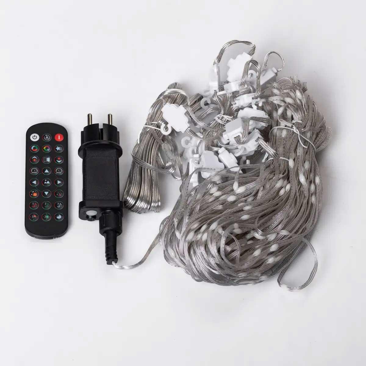 Гірлянда розумна Smart штора 200 LED з керуванням зі смартфона 3x2 м Різнокольоровий (5357) - фото 1