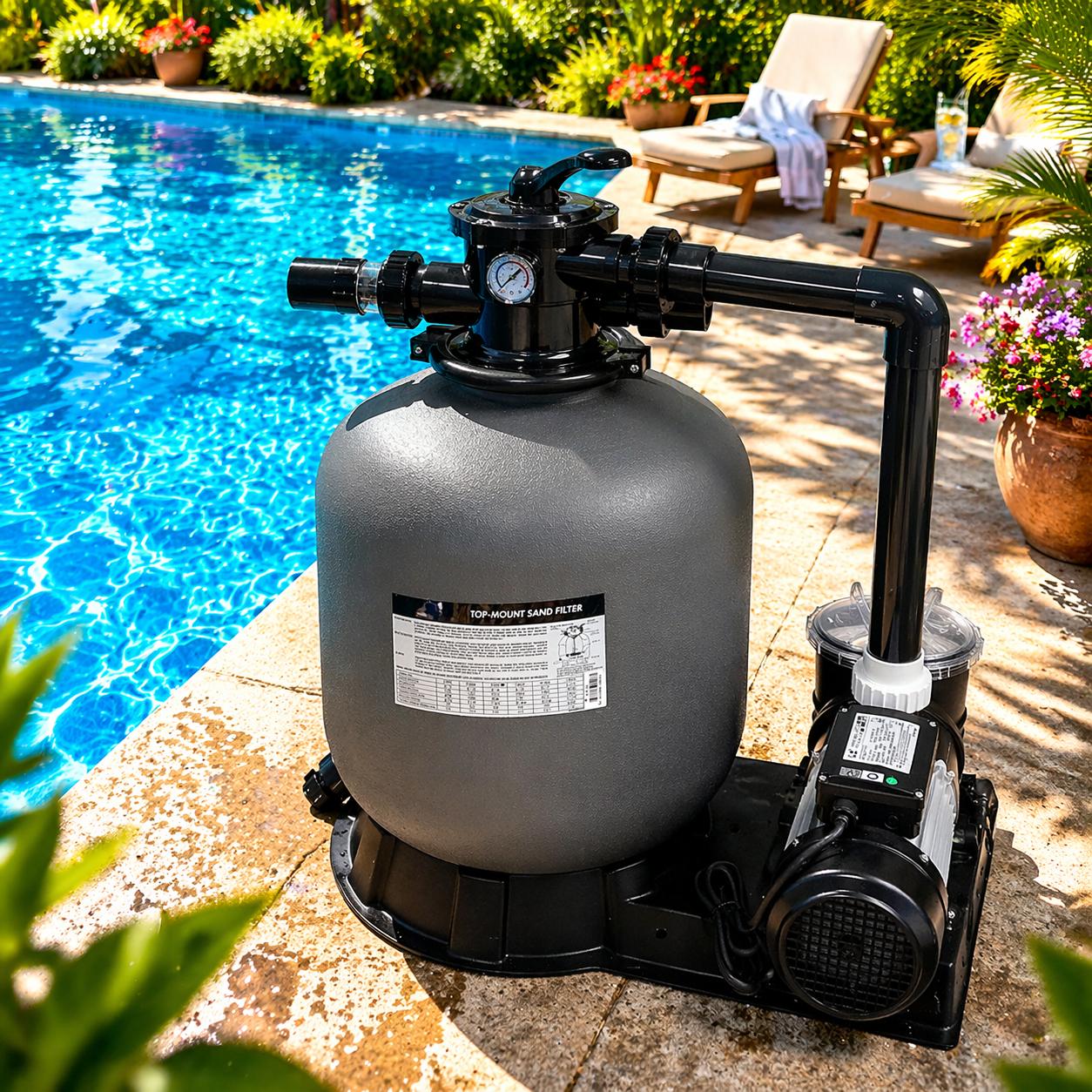 Установка для бассейна фильтрационная Aquajoy D450-STP75 8 м3/ч (D450)