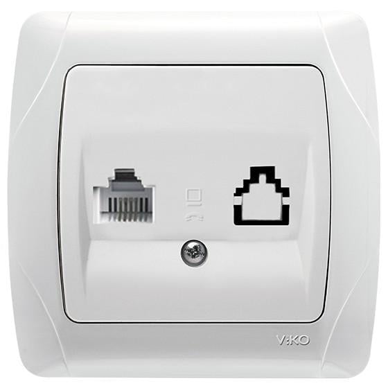 Розетка телефонная VIKO Carmen RG11 Белый (90561013)