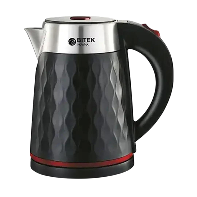 Электрочайник дисковый Bitek BT-7931 2000 Вт с автоматическим отключением Черный (GR-05323)
