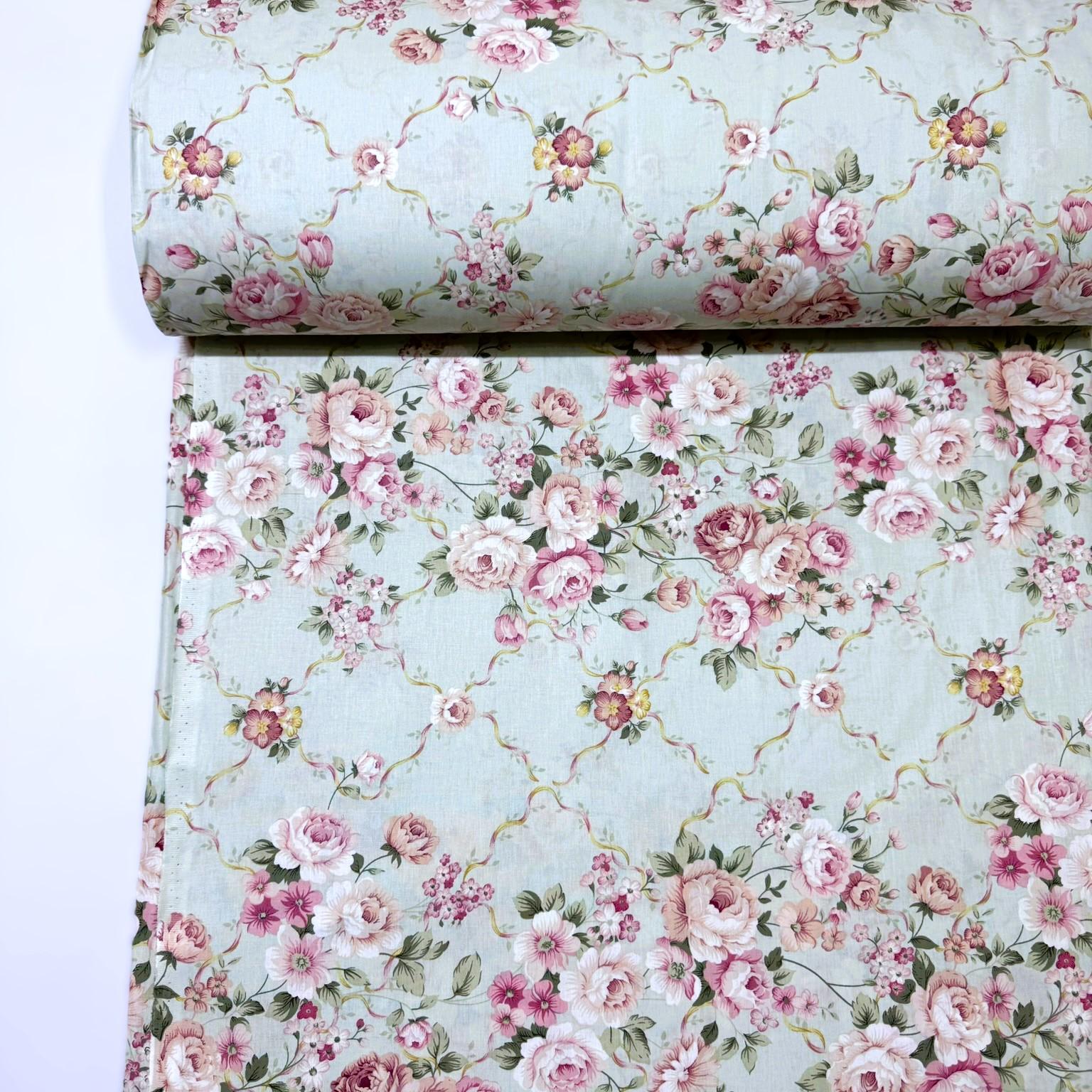 Ткань для постельного белья цветочный прованс ранфорс 240 см (12/23615/58 03067)