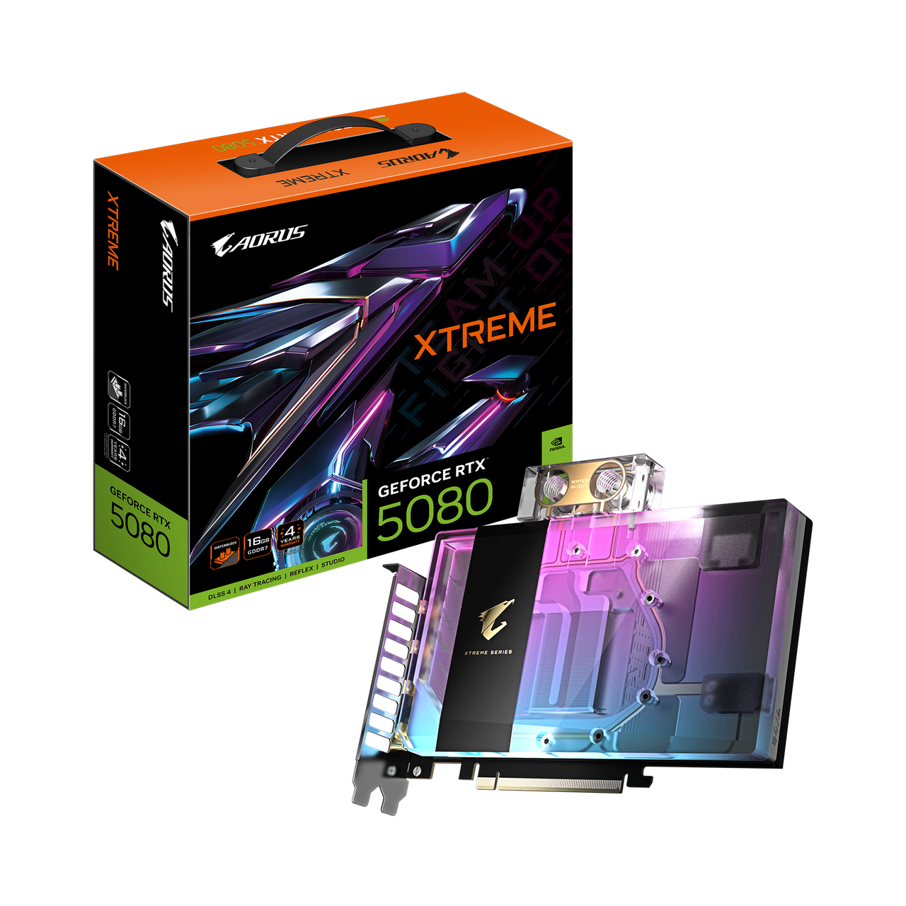 Видеокарта RTX 5080 16GB GDDR7 Aorus Xtreme Waterforce WB Gigabyte (GV-N5080AORUSX WB-16GD)
