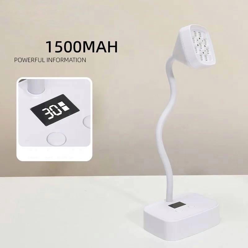 Лампа Led 6 для сушіння гель лаку на акумуляторі 1500 mAh 27 Вт - фото 2