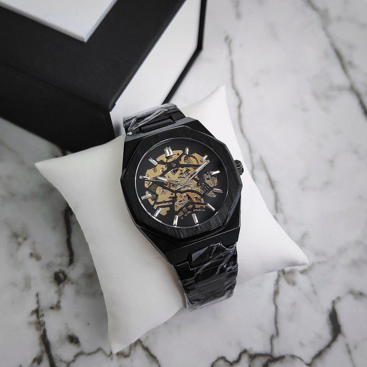 Часы механические мужские Forsining 8198 Black