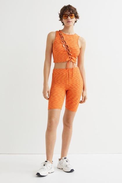 Шорты H&M XXS Оранжевый (1047228)