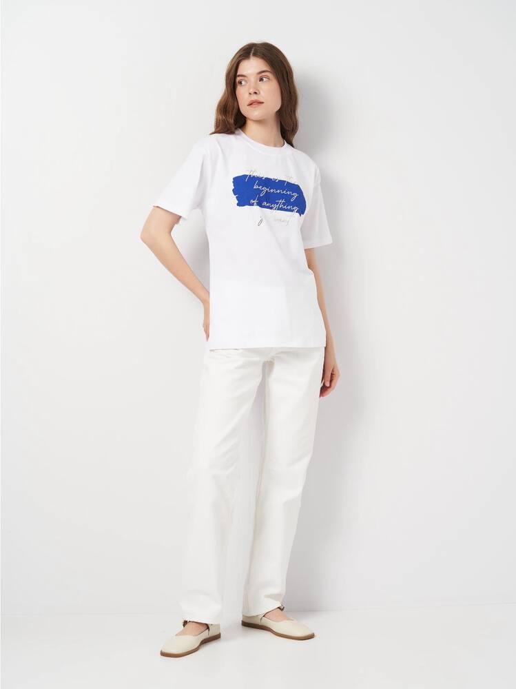 Футболка Eyma Sport 73-4005x03 женская S Бело-синий (191880)