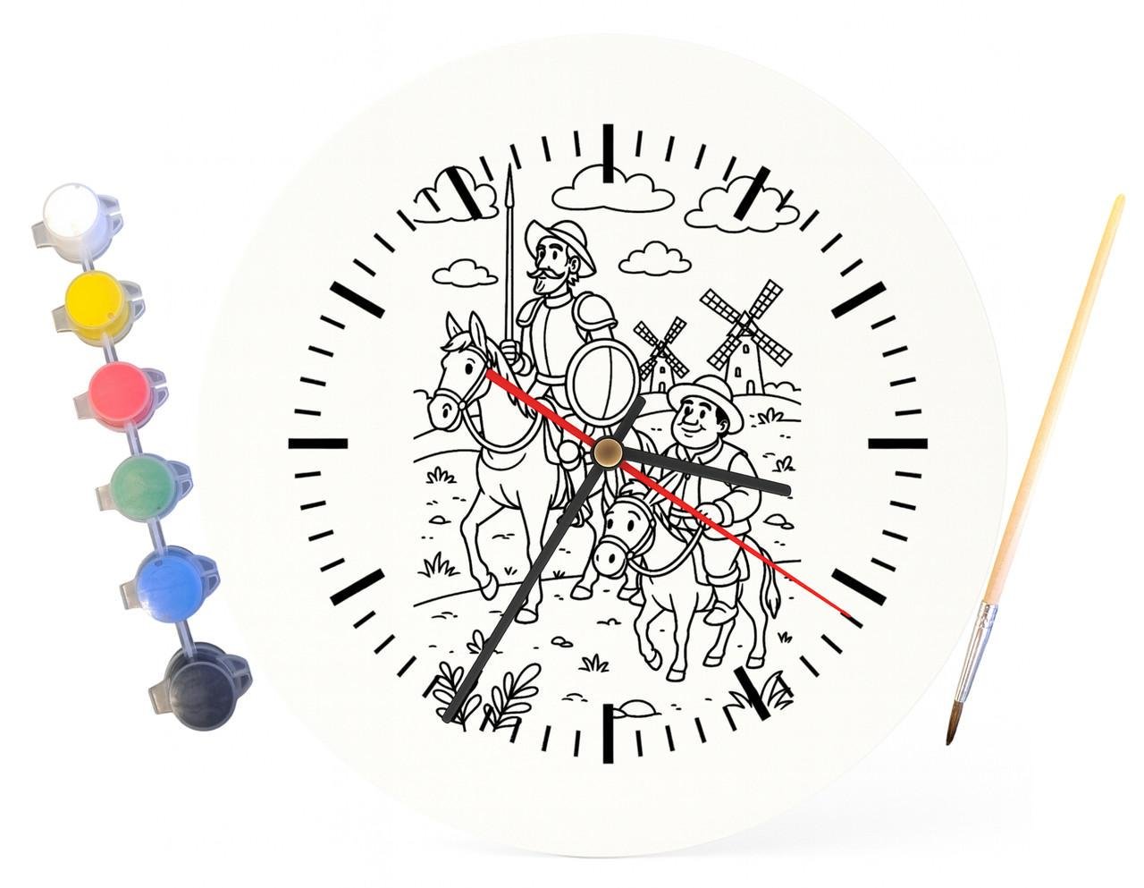 Детский набор для творчества часы-раскраска по мотивам Дон Кихот Мигель де Сервантес 30 см (Г0037) - фото 4 Детский набор для творчества часы-раскраска по мотивам Дон Кихот Мигель де Сервантес 30 см (Г0037) - фото 4