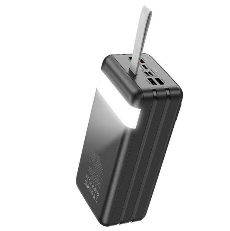 Повербанк Hoco 4USB/Lightning/Type-C J86B QC3.0+PD3.0 зі швидкою зарядкою 60000 mAh 20W Чорний - фото 3