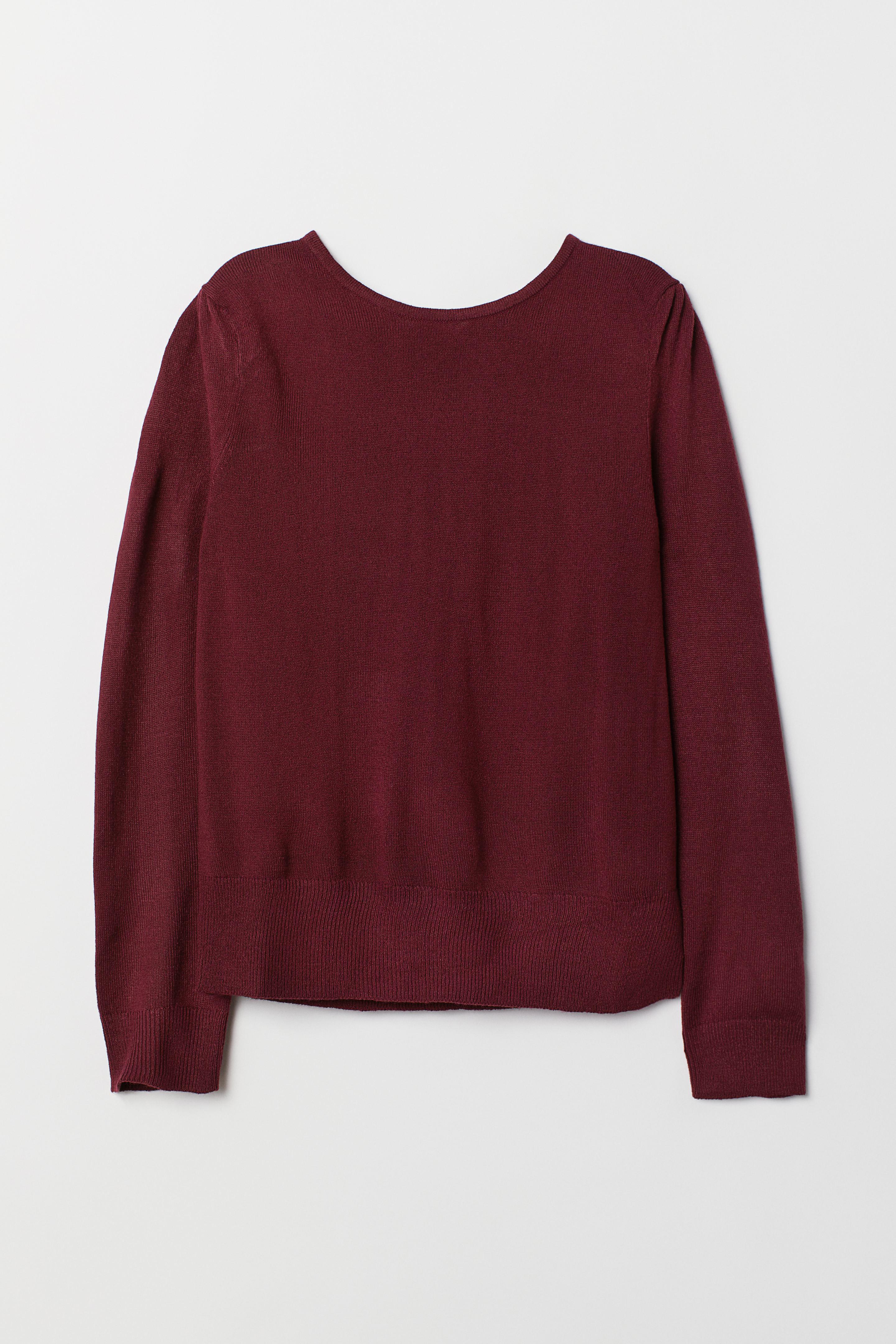 Джемпер H&M S Бордовый (6902220)