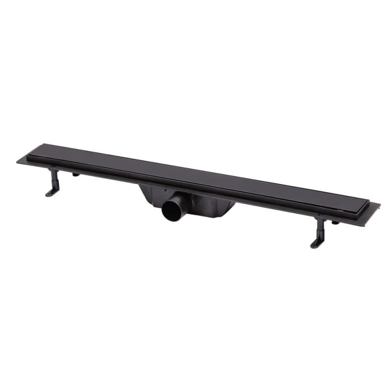 Трап линейный Q-tap Dry Tile304-800MBLA с нержавеющей решеткой 800х70 (11508)