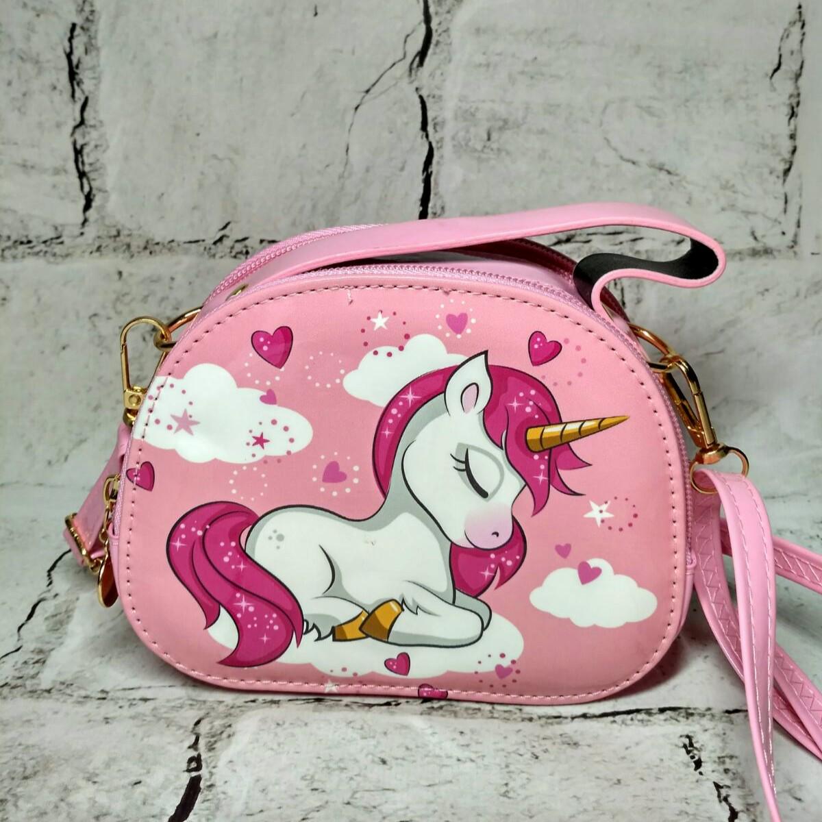 Сумочка дитяча лакова Єдиноріг міні Рожевий (6906-28) - фото 1 Сумочка дитяча лакова Єдиноріг міні Рожевий (6906-28) - фото 1