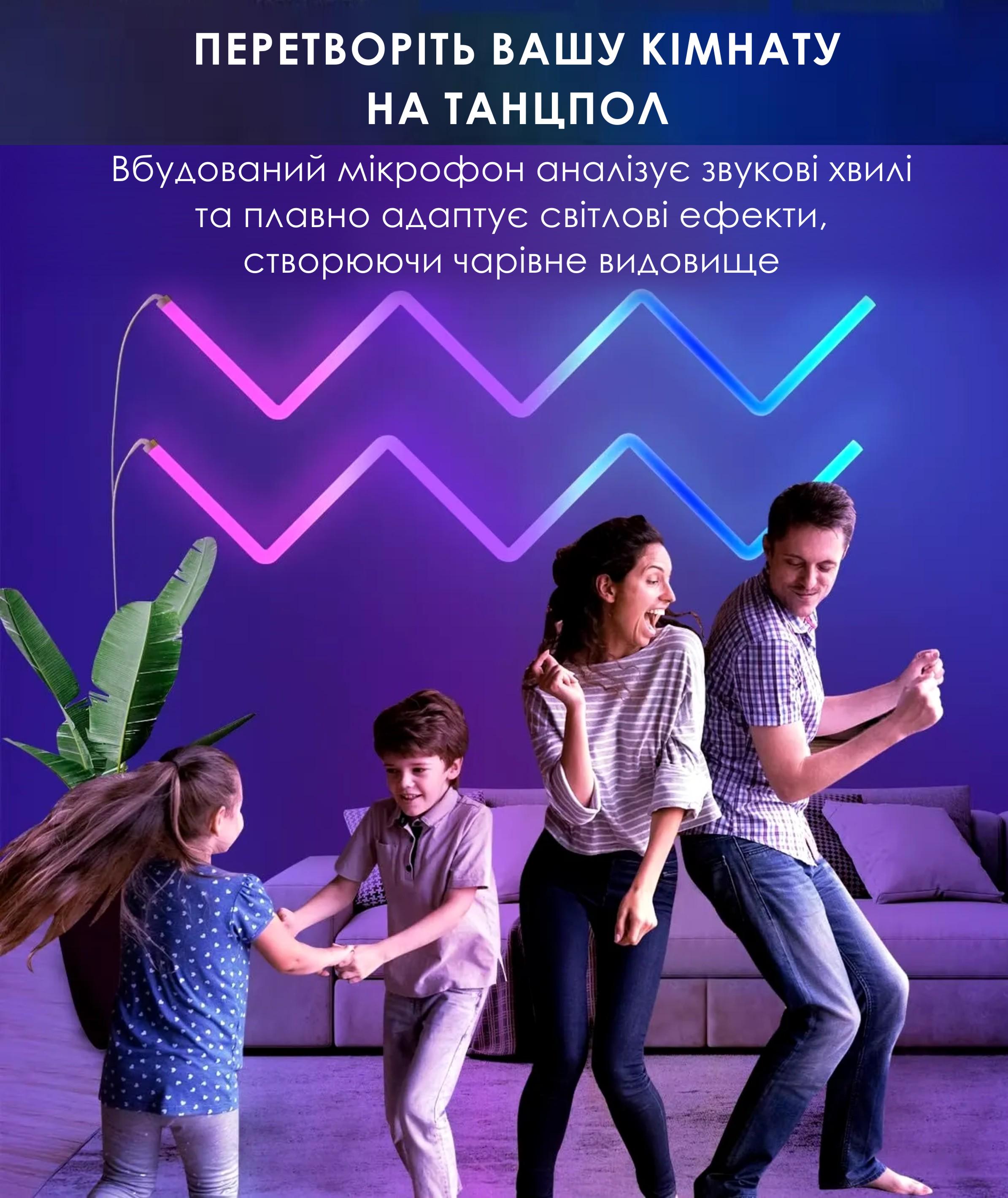 Панели настенные Tuya Smart Light X06-4 Wi-Fi 2700-6500K 4 шт. RGB/White (161715) - фото 10