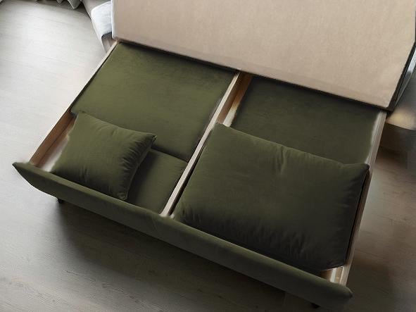 Диван прямий Tobi Sho Kubus-160 розкладний м'який велюр 2000х800х1000 мм Оливковий - фото 7