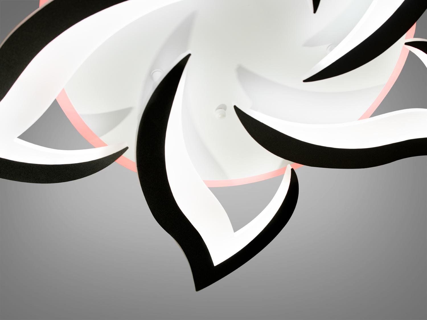 Люстра стельова Led з димером та підсвічуванням 75W (8146/5bk 3col dim) - фото 4